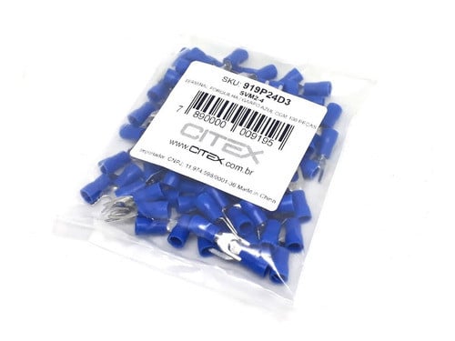 SVM2-4 TER. GARFO AZ 1,5-2,5mm² 4mm COM 100 PEÇAS