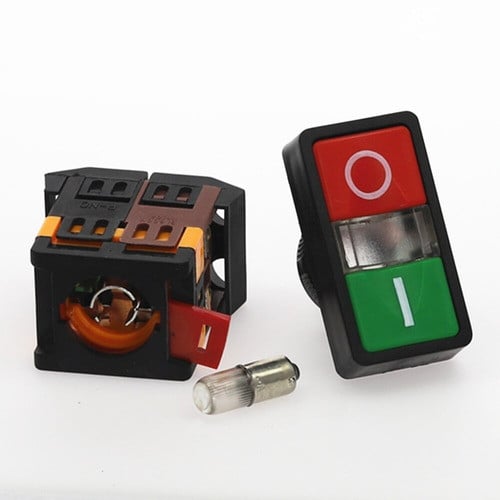 AS-22N BOTÃO DE COMANDO DUPLO COM ILUMINAÇÃO 220V