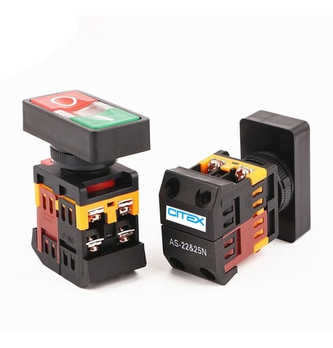 AS-22N BOTÃO DE COMANDO DUPLO COM ILUMINAÇÃO 220V