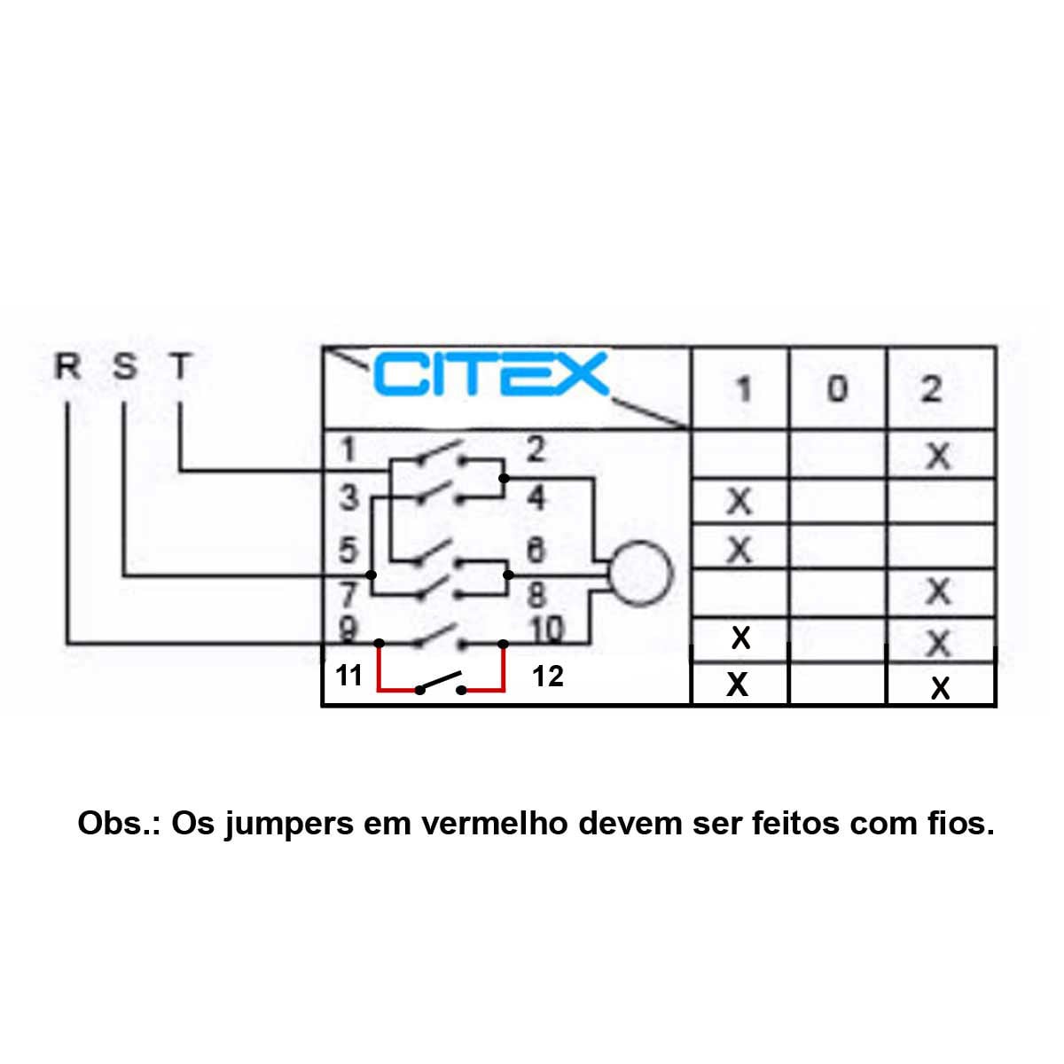 LW26-25 6N/3 CHAVE ROTATIVA REVERSORA PARA MOTOR (1269)