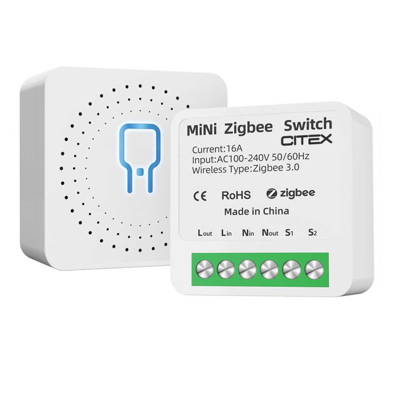 Interruptor inteligente Tuya Mini Zigbee 16A con control bidireccional