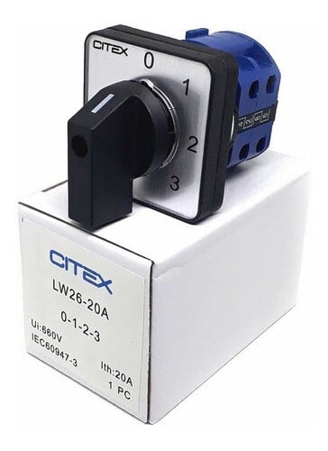 LW26-20 0-1-2-3 CHAVE ROTATIVA SELETORA UNIPOLAR