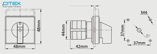 ルー LW26-20 0-1-2-3 CHAVE ROTATIVA SELETORA UNIPOLAR