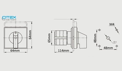 LW26-63 6S/4 CHAVE ROTATIVA MOTOR DAHLANDER 2 VELOCIDADES