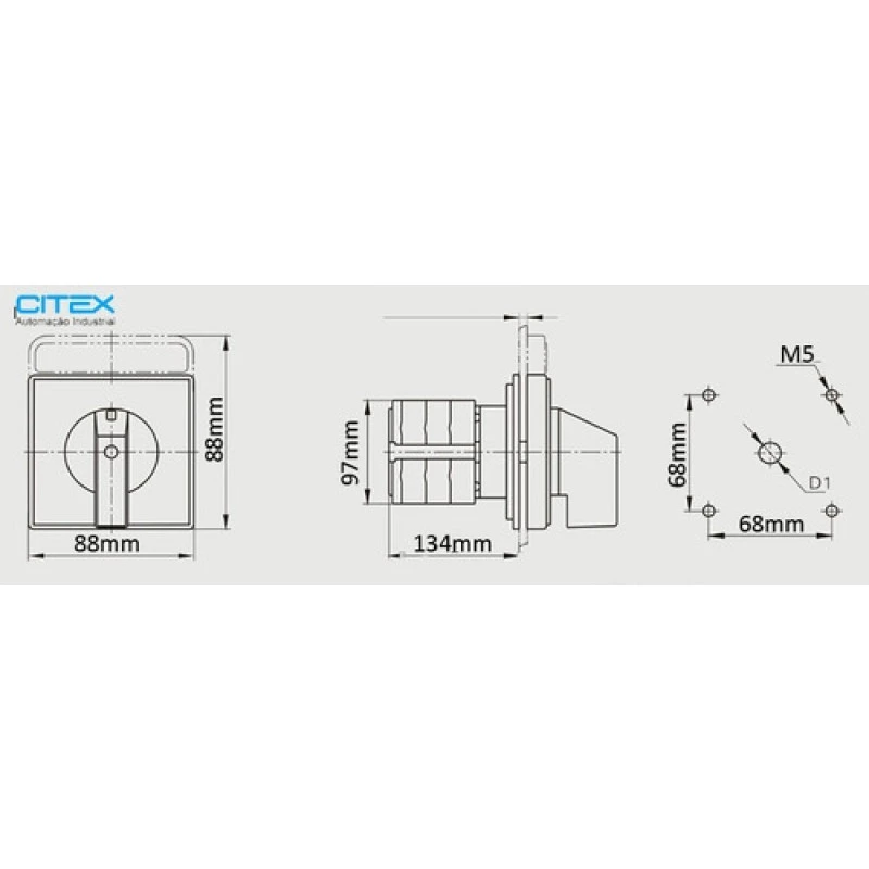 LW26-160 D0723/3 COMUTADORA TRIPOLAR PARA GERADOR E REDE