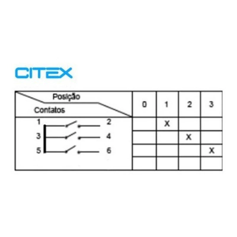 LW26-63 0-1-2-3 CHAVE ROTATIVA SELETORA UNIPOLAR (1309)